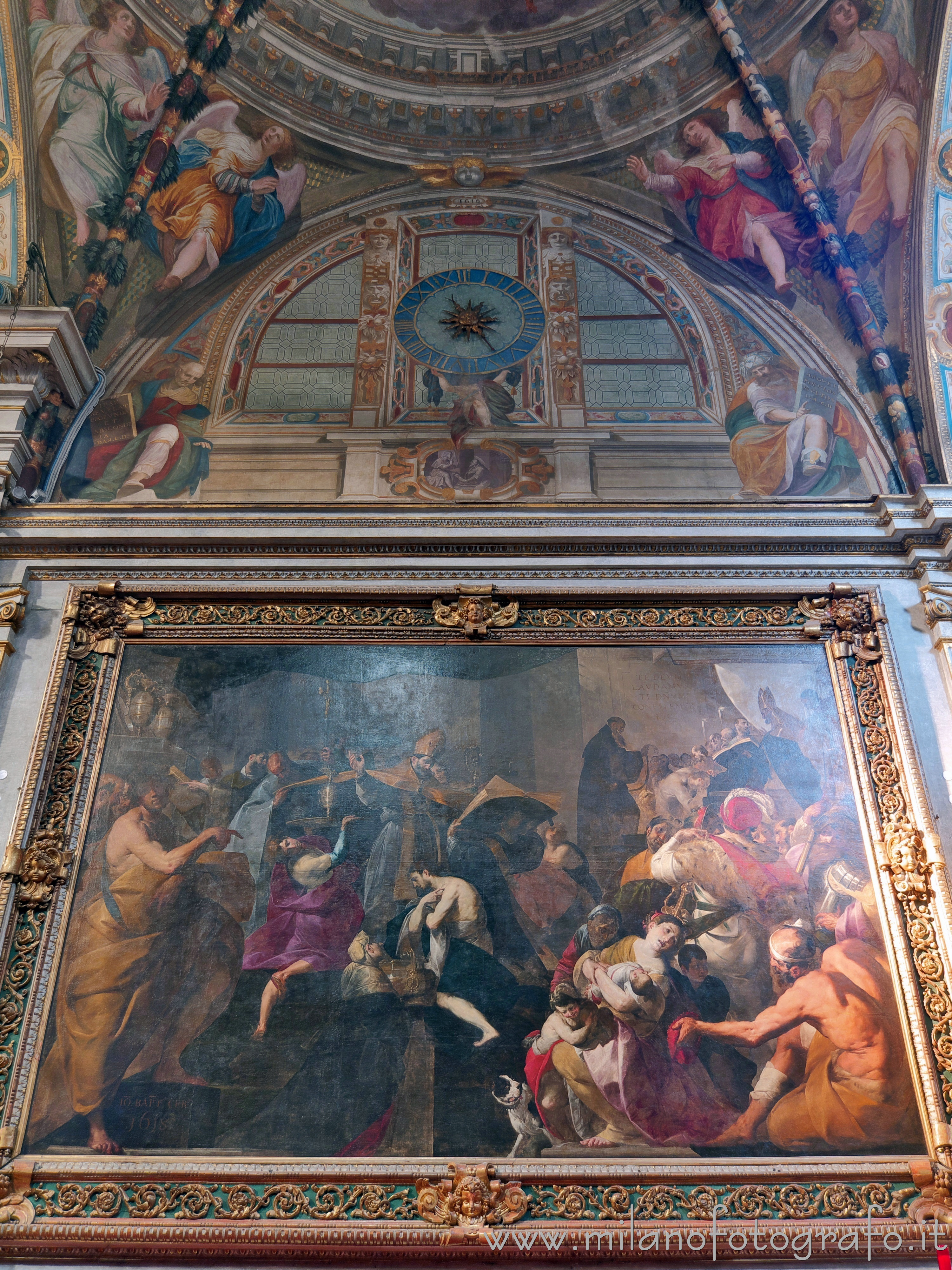 Milan (Italy) - Left wall of the presbytery of the Basilica of San Marco